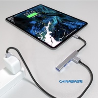 Hub USB 3.0 à 4 ports, répartiteur USB en aluminium haute vitesse 5 Gbps pour MacBook Pro, ordinateur portable, PC, IMac, Surface Pro