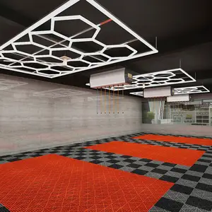 Wholesale Hexagon Detailing Car Beauty Station Led Lights Home Hexagon Modular Ceiling Garage Light