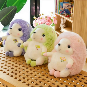Peluche di <span class=keywords><strong>Riccio</strong></span> Carino all'Ingrosso, Morbido e Soffice con Ricamo a Fungo, Regalo per Bambini - Product Image 3