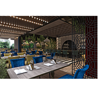 Design d'intérieur élégant pour restaurant et bar, ensemble de meubles de salle à manger modernes pour restaurant, comptoir de service à vin personnalisé pour club