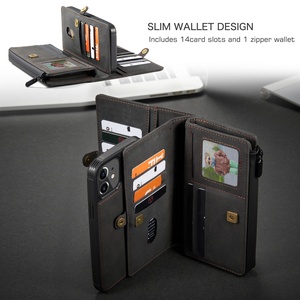 Pochettes de carte de crédit en cuir PU de qualité supérieure, accessoires de téléphone portable pour <span class=keywords><strong>iPhone</strong></span> <span class=keywords><strong>12</strong></span> <span class=keywords><strong>Mini</strong></span> Pro Max, étui en cuir - Product Image 4