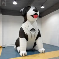 Modèle de chien gonflable géant Border Collie personnalisé de 4 m (13 pi) pour scène, événement extérieur, festival, publicité de marque, décoration