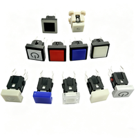 Interrupteur tactile carré avec cadre éclairé par LED rouge 12V 6*6*10.2mm DIP pour PCB