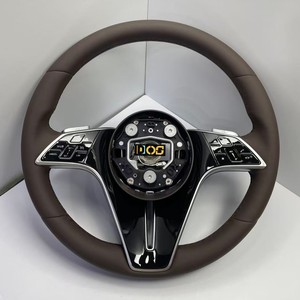 Volant en fibre de carbone personnalisé avec LED pour Mercedes-Benz 2015-2021 W205 C300 E260 E300 S400 G350 GLA <span class=keywords><strong>43</strong></span> GT <span class=keywords><strong>AMG</strong></span> GLB <span class=keywords><strong>GLC</strong></span> SL - Product Image 2