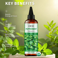 Huile essentielle de menthe poivrée artisanale, 100% pure et naturelle, qualité supérieure, pour diffuseur, aromathérapie, massage