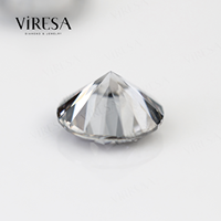 Pierre de Moissanite Grise Ronde Brillante de 3 mm à 10 mm pour la Fabrication de Bijoux DIY Vente en Gros Directe d'Usine