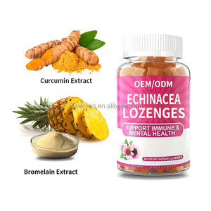 OEM/ODM Ekinezya Özü Bitkisel Takviye Edici Gıda Ekinezya Pastilleri Kurkumin, Bromelain İçeren Bitkisel Takviye - Product Image 2