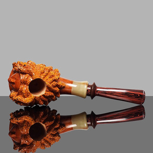 Hand Carved Briarwood Pipe Medusa Snake Woman Design Antique Style Solid Wood Filter Tobacco Pipe Smoking Accessory - Product Image 3
