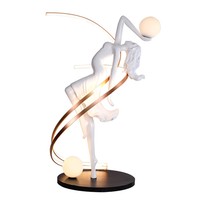 Lampe sur pied LED moderne à grande base E27, design humanoïde en résine, pour salon et chambre à coucher, approvisionnement direct usine