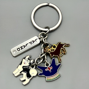 Porte-clés personnalisé en métal avec plusieurs breloques sur le thème du tourisme <span class=keywords><strong>Finlande</strong></span> Dubaï, souvenirs touristiques des villes de Lapland et Venise - Product Image 3