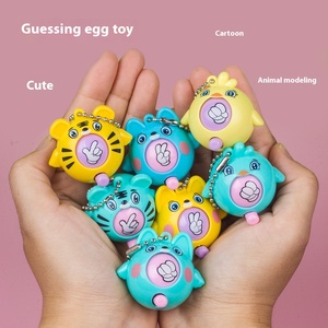 Jincan, venta al por mayor, creativa, piedra, papel, tijeras, adivinanzas, huevo, juguete giratorio, llavero de animales de dibujos animados, juguete de regalo para niños - Product Image 5