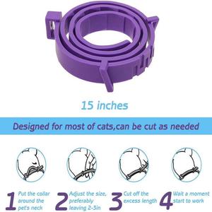速効性8ヶ月保護 防水 高級ノミ・ダニベルト 調整可能 カット可能 天然植物由来TPR 自動作動 犬用 - Product Image 4
