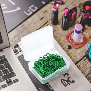 2025 nouveau XS <span class=keywords><strong>petit</strong></span> 1.1 pouces rose <span class=keywords><strong>trombone</strong></span> vinyle enduit pour empêcher les pages de déchirure boîte d'organisation bureau usage domestique paquet de 50 pinces - Product Image 4