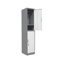 Armoire à vêtements moderne en acier à 2 portes coulissantes pour hôtel, salle de sport, chambre, salle à manger, salon – Durable – Offre Spéciale