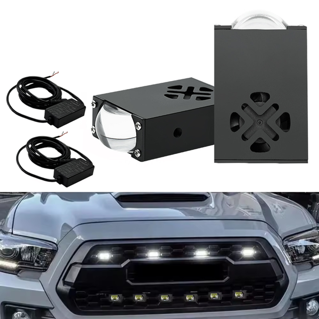 60W LED Grille Light U40 3 Colors IP68 Waterproof Aviation Aluminum CSP-3570 Chip Mini Driving Light Universal for Motorcycle