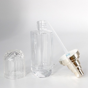 New Product 30ml 50ml 100ml Custom Clear Spray Empty Glass Lotion <b>Bottle</b> Cosmetic Glass Serum Lotion Pump <b>Bottle</b> with Pump - Product Image 3