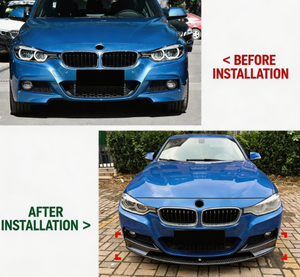 ชุดสปอยเลอร์กันชนหน้าสำหรับ BMW ซีรีส์ 3 F30 F35 ปี 2013-2019 M Sport ชุดแต่งมุมกันชนหน้า + ลิ้นกันชนหน้า - Product Image 2