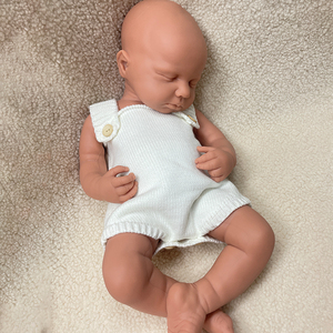 Muñeca Reborn <span class=keywords><strong>de</strong></span> <span class=keywords><strong>Silicona</strong></span> Sólida <span class=keywords><strong>de</strong></span> Cuerpo Completo <span class=keywords><strong>de</strong></span> 20 Pulgadas, Muñeca Reborn Africana con Boca Abierta, Realista, Sin Pintar - Product Image 2