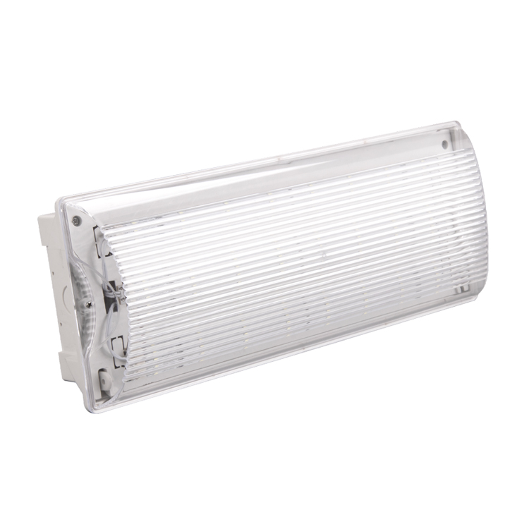Kunsen 8W LED Emergency Bulkhead Exit Light - Rechargeable IP65 Rated
