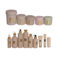 Envase Ecológico de Plástico para Manteca Corporal de 100ml 200ml 8oz, Botella de Paja de Trigo para Loción y Champú, para Envasado de Cosméticos F888