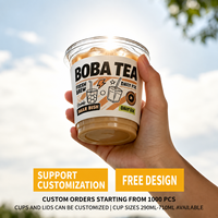 Gobelets en plastique PET transparents à paroi simple 98 mm 360-700 ml, jetables pour boissons froides avec couvercles dôme/plat/à boire directement, pour cafés et salons de thé