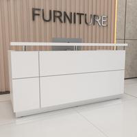 Conception professionnelle Immeuble de bureaux Bureau de réception en bois Comptoir Table Petite beauté Cheveux Ongles Salon Réception à vendre