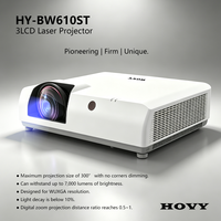 Projecteur laser interactif 3LCD 6000Lm avec correction trapézoïdale et correction à 4 coins pour salles de classe et formations