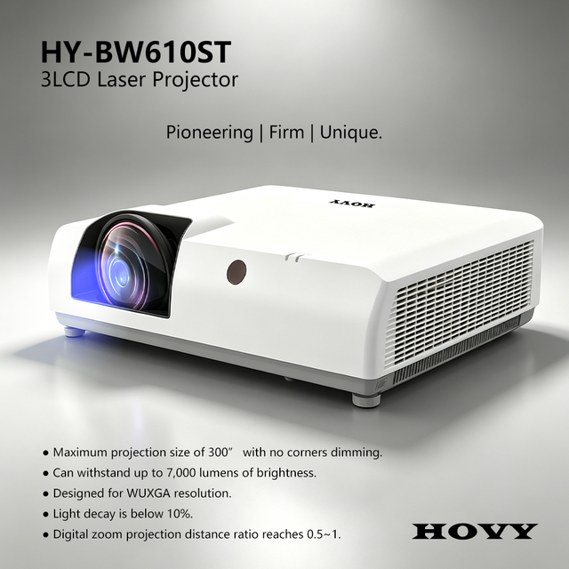 Interactive 3LCD Laser Projector 6000Lm with Keystone & 4-Corner Correction for Classroom & Training