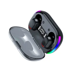 low price k10 Cheapest Waterproof Wireless TWS Audifonos Gaming Earphones F9-5 Bt 5.0 Tws Led earbud & in-ear headphones