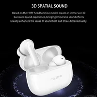 Écouteurs sans fil Realme Buds T310 avec réduction active du bruit, driver dynamique HiFi, 480 mAh pour jeux et musique longue durée