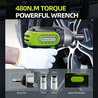 Kit de cric électrique 5 tonnes 12V avec clé à chocs et gonfleur de pneus – Ensemble d'outils portables pour réparation automobile