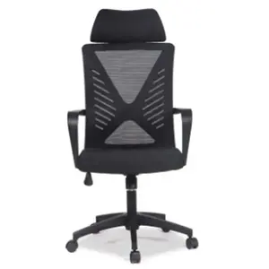Patron örgü recliner yüksek geri yeni tasarım ucuz sandalye kol dayama ayarlanabilir yükseklik büro sandalyeleri siyah