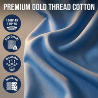 Tissu en coton tissé à fil d'or haute densité 150D45 11076 pour chemise uniforme