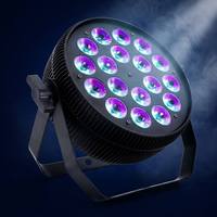 Nouveau design, pack de 4 projecteurs LED PAR plats 18x15W RGBW DMX512, activés par le son, indice IP33, projecteur de scène à intensité variable pour