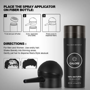 Fibres capillaires organiques à la kératine 27,5 g pour cheveux bouclés, poudre de fibres capillaires pour hommes et femmes, marque privée - Product Image 5