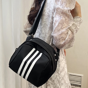 <b>Summer</b> Striped Nylon Shell Shaped Crossbody <b>Bag</b> Trendy Casual Large Capacity Shoulder <b>Bag</b> - Product Image 6