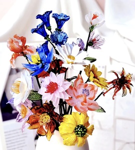 Set Regalo Aziendale per la Festa della Mamma, Personalizzato, Artigianale, Impermeabile, in Vetro Colorato, Mini <span class=keywords><strong>Fiore</strong></span> in Stile Naturale - Product Image 4