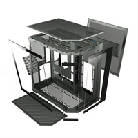 Boîtier de jeu ATX Full Tower à démontage rapide avec fenêtre latérale, compatible avec le refroidissement liquide 360 mm et les ventilateurs RGB 12 cm