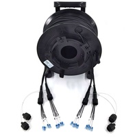 Cable de Fibra Óptica Táctico Blindado Multimodo OM3 OM4 TPU en Rollo, Cable de Conexión de Fibra Óptica LC de 100M-1000M, Certificado ISO9001
