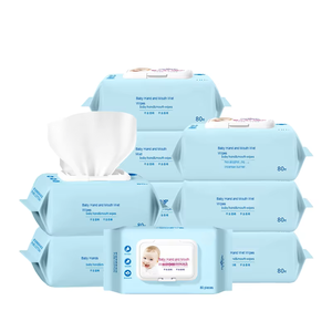 Lingettes pour bébé non tissées, antibactériennes, écologiques, 100% à base d'eau, personnalisées en gros par Sunfans Factory, 15cm*20cm, pour les soins quotidiens - Product Image 1
