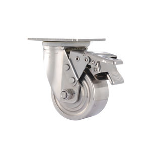 Massiver Edelstahl Hochleistungs-Rollen maschinen ausrüstung Transport Lenk rollen räder 4 "5" 6 "8" - Product Image 2