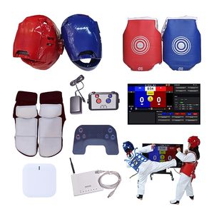 डब्ल्यूटी प्रमाणित वेचैम्प इलेक्ट्रॉनिक तायक्वोंडो स्कोरिंग सिस्टम पूरा सेट हेड चेस्ट फुट प्रोटेक्टर प्रतियोगिता के लिए - Product Image 2