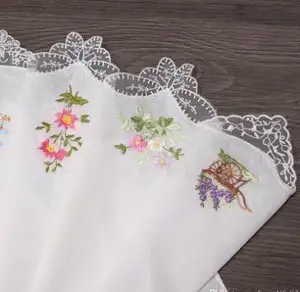 Meilleures ventes de serviettes Vintage <span class=keywords><strong>en</strong></span> coton pour femmes, mouchoir brodé <span class=keywords><strong>en</strong></span> dentelle papillon fleur, <span class=keywords><strong>tissu</strong></span> assorti, Portable dame, 2019 - Product Image 1