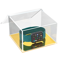Organisateur d'accessoires de bureau de bureau en acrylique Transparent avec couvercle boîte de présentation de stockage carrée pour boîte de présentation de cadeau de bijoux de mariage