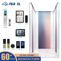 Ascensore Domestico FUJICL AC a Trazione con Contrappeso Posteriore 400kg, 5 Persone, 0.4m/s, Vano Ridotto, Uso Residenziale, Villa, Porta ad Apertura Centrale