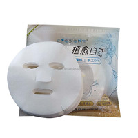 Masque facial DIY en feuille de coton et fibres d'algues, flexible, confortable, sans sensation de tension, 220x200mm, tissage uni, pour une utilisation longue durée sur la peau