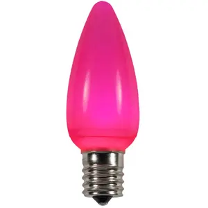 Commercial C9 LED Smooth Opaque Christmas Light Bulbs Pink for Outdoor Holiday Decorations