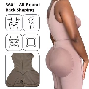 <span class=keywords><strong>Fajas</strong></span> Colombianas de Alta Compresión Postquirúrgicas Etapa 1 y 2, Largo hasta la Rodilla, con Abertura en la Entrepierna, Control de Abdomen, Faja Moldeadora para Mujer - Product Image 4