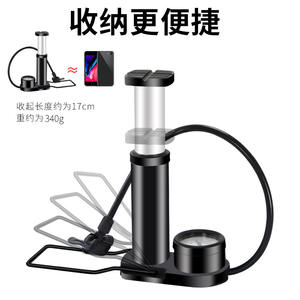 Bomba de pie JTWHDBQT de 120 Psi, bomba de aire manual de alta presión con manómetro para bicicleta, bicicleta eléctrica y uso doméstico. - Product Image 3