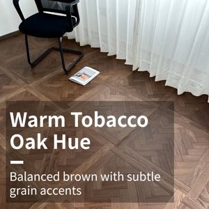 Suelo de bloqueo de clic geométrico de roble tabaco moderno, madera de ingeniería multicapa, resistente al agua, exterior, sótano, <span class=keywords><strong>Parque</strong></span> - Product Image 5